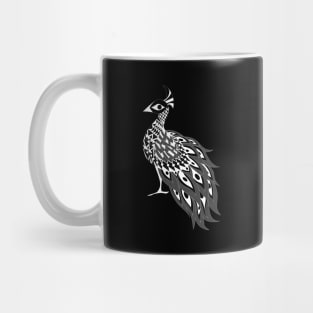 peacock bird in mandala ecopop pattern Mug